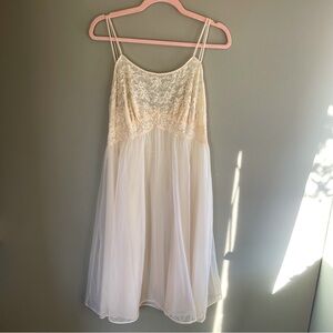 Vintage Vanity Fair Mesh Slip Dress